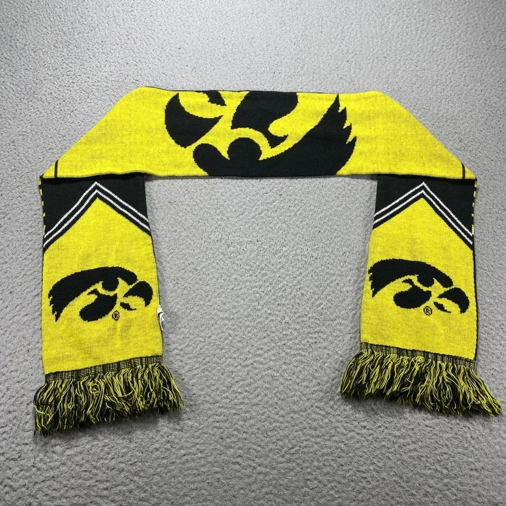 Iowa Hawkeyes Scarf Mens One Size Yellow NCAA Football Forever Collectibles